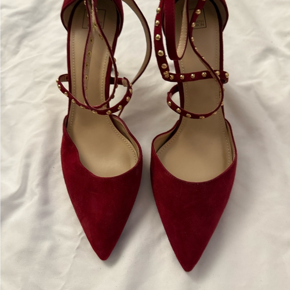 14th & Union Red Studded Heels